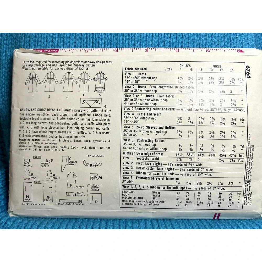 Vintage simplicity 6764